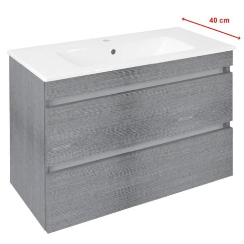 Sapho EZ792-1111 EZARA szafka pod umywalkę 78x54x39cm dąb srebrny