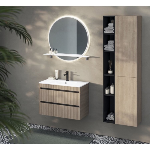 Sapho EZ792-1111 EZARA szafka pod umywalkę 78x54x39cm dąb srebrny