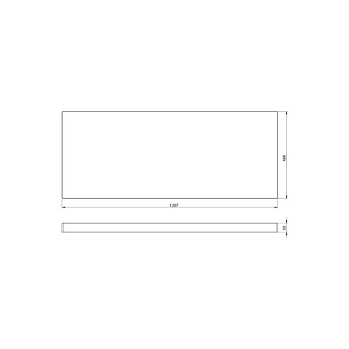 Sapho AV045 AVICE blat pod umywalkę 1207x488cm grubość 5cm dąb Rover