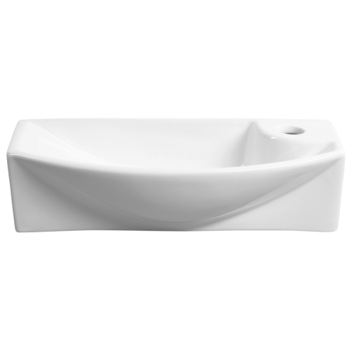 Sapho AR458 CARLON umywalka ceramiczna 45x23cm otwór na baterię po prawej stronie biały