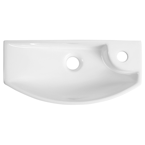 Sapho AR458 CARLON umywalka ceramiczna 45x23cm otwór na baterię po prawej stronie biały