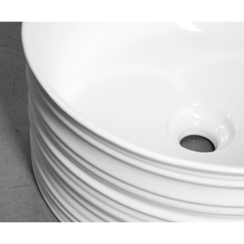 Sapho AR459 ALETTE ceramiczna umywalka nablatowa wysoka średnica 41cm biały