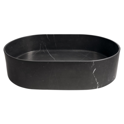 Sapho 2401-51 Blok kamienna umywalka nablatowa 55x37cm czarny Marquin mat
