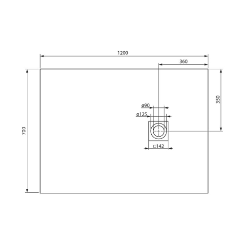 Gelco PMB12070 MITIA brodzik prysznicowy prostokąt 120x70cm biały