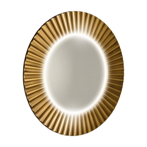 Sapho PD754 PRIDE STRIP okrągłe lustro z oświetleniem LED w ramie średnica 75cm brąz