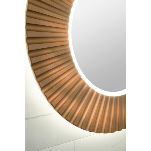Sapho PD754 PRIDE STRIP okrągłe lustro z oświetleniem LED w ramie średnica 75cm brąz