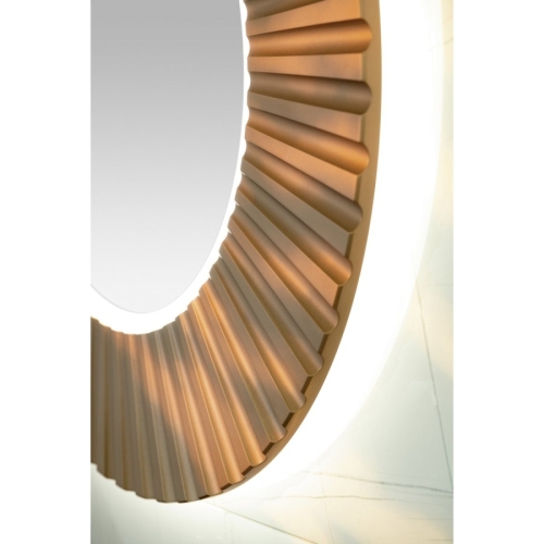 Sapho PD754 PRIDE STRIP okrągłe lustro z oświetleniem LED w ramie średnica 75cm brąz