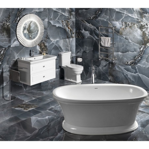 Sapho PD752 PRIDE STRIP okrągłe lustro z oświetleniem LED w ramie średnica 75cm srebro