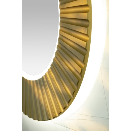 Sapho PD750 PRIDE STRIP okrągłe lustro z oświetleniem LED w ramie średnica 75cm złoto