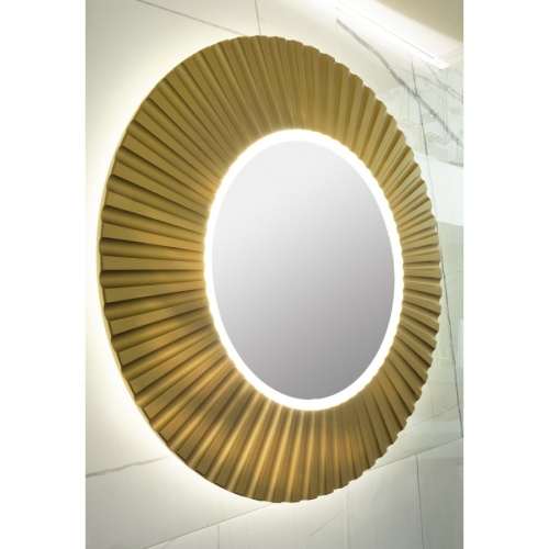 Sapho PD950 PRIDE STRIP okrągłe lustro z oświetleniem LED w ramie średnica 90cm złoto