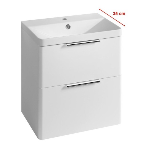 Aqualine DN254 DENEB szafka umywalkowa 505x55x345cm biały mat