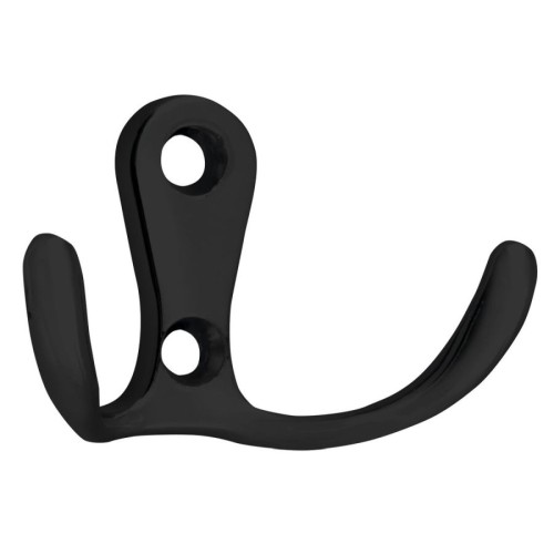 Aqualine 10086B Hak podwójny czarny mat