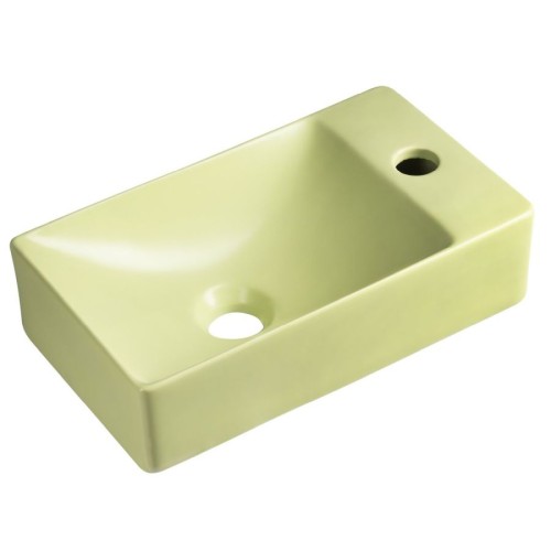 Sapho MGT38223 MARGITHA umywalka ceramiczna 38x22cm otwór na baterię po prawej stronie pistacjowy