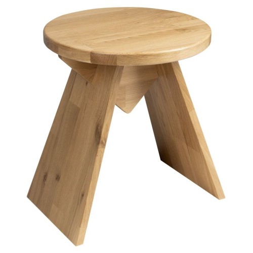 Sapho AS420 ASTYLE okrągły taboret średnica 36x41cm lite drewno dąb naturalny