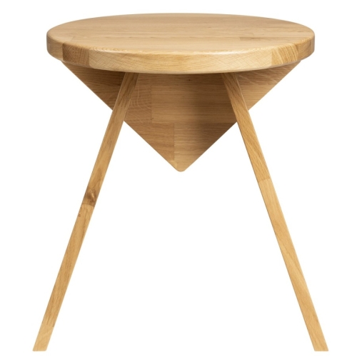 Sapho AS420 ASTYLE okrągły taboret średnica 36x41cm lite drewno dąb naturalny