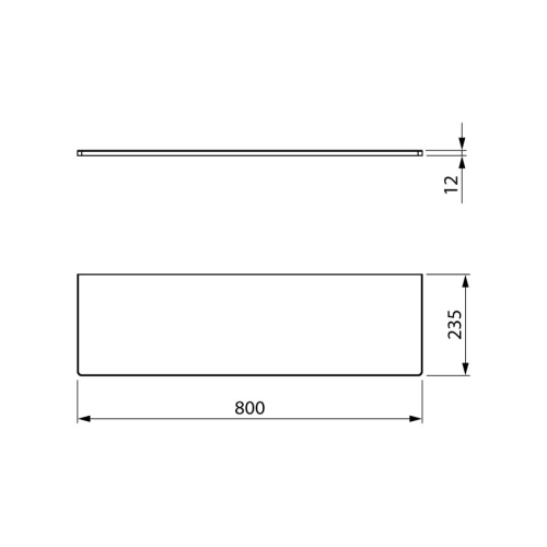 Sapho PRE010-3535 PREMIO Deska kompozytowa 80x235cm czarny mat