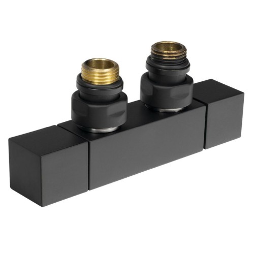 Sapho CP581BS CUBE TWIN zestaw przyłączeniowy zespolony czarny mat