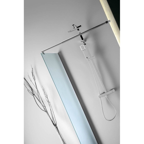 Aqualine WI120 WALK-IN ścianka prysznicowa do montażu do ściany ze wspornikem 1200x1900mm szkło Brick