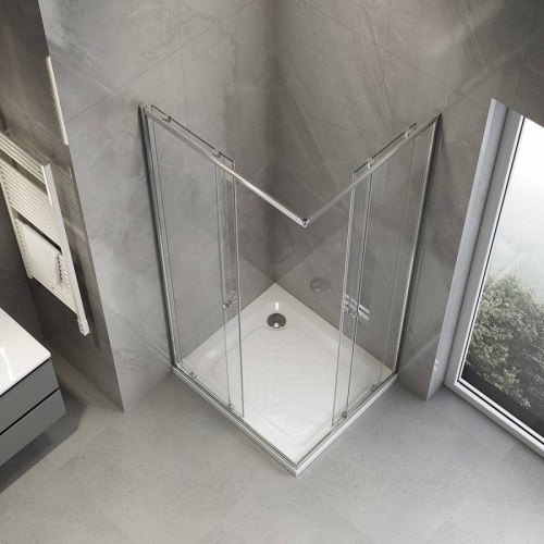 Aqualine HLF708Y AGGA prostokątna kabina prysznicowa 800x700mm szkło czyste