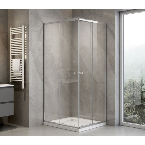 Aqualine HLF809Y AGGA prostokątna kabina prysznicowa 900x800mm szkło czyste