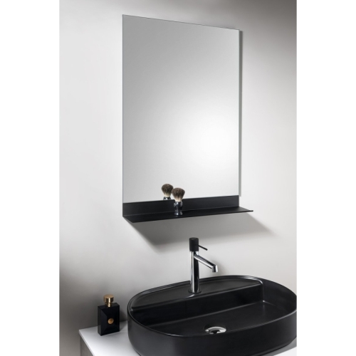 Aqualine 22494S Lustro z półką 50x95cm CU free czarny mat