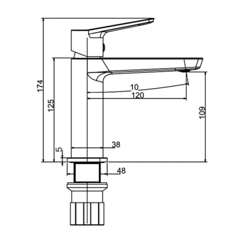 Aqualine FY002 FLERY bateria umywalkowa chrom