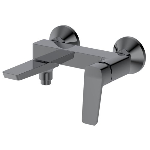 Aqualine FY010GM FLERY bateria wannowa/prysznicowa ścienna z obrotową wylewką gun metal