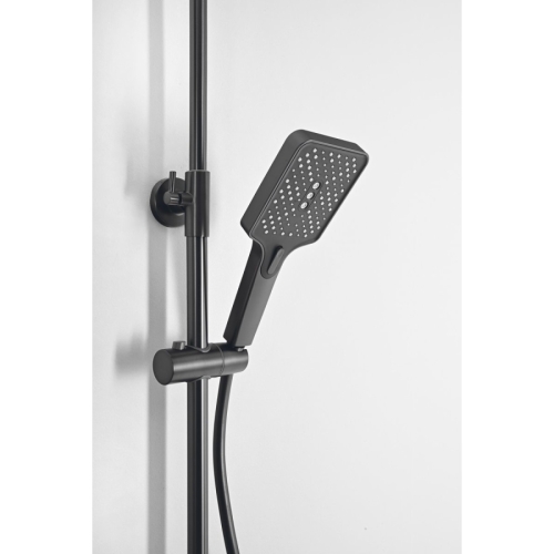 Aqualine FY690GM FLERY kolumna prysznicowa z baterią dźwigniową obrotowym ramieniem gun metal