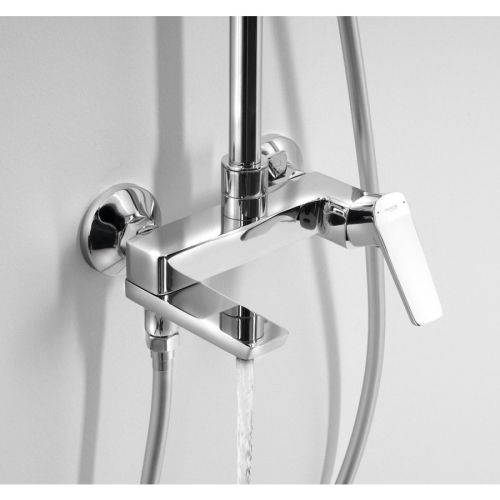 Aqualine FY690 FLERY kolumna prysznicowa z baterią dźwigniową obrotowym ramieniem chrom