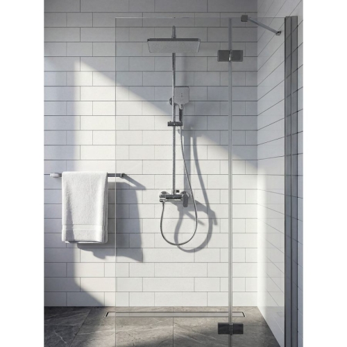 Aqualine FY690 FLERY kolumna prysznicowa z baterią dźwigniową obrotowym ramieniem chrom