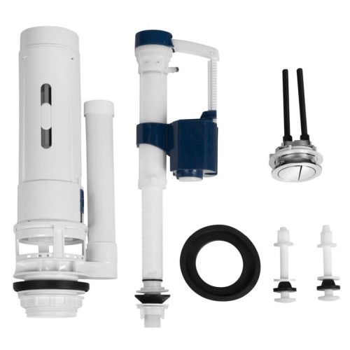 Sapho NDPC107V-1 Mechanizm spłukujący z przyciskiem DUAL 49 mm napełnianie od dołu 1/2" chrom