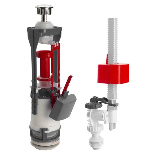 Sapho SSUV25 Mechanizm spłukujący z DUAL przyciskiem napełnianie od dołu 1/2" chrom