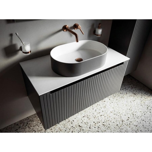 Sapho WN205-41 THIN umywalka nablatowa Rockstone 55x35cm carina/biały mat