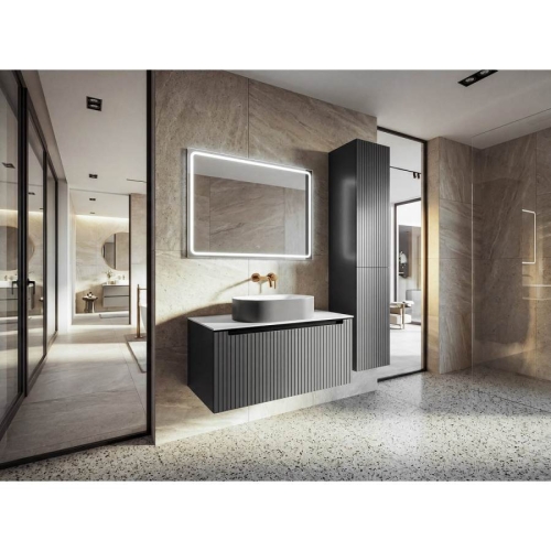 Sapho WN205-41 THIN umywalka nablatowa Rockstone 55x35cm carina/biały mat