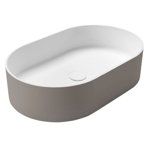 Sapho WN205-43 THIN umywalka nablatowa Rockstone 55x35cm agila/biały mat