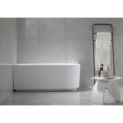 Aqualine E1026G TIBERA STRIP L narożna wanna stojąca 170x80cm biały