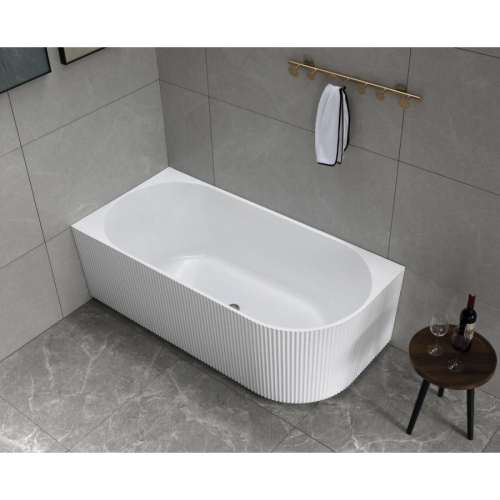 Aqualine E1026G TIBERA STRIP L narożna wanna stojąca 170x80cm biały