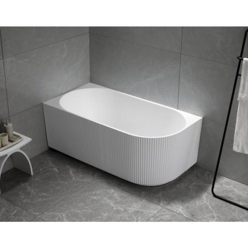 Aqualine E1026G TIBERA STRIP L narożna wanna stojąca 170x80cm biały