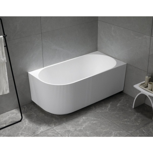 Aqualine E1015G TIBERA STRIP R narożna wanna stojąca 170x80cm biały