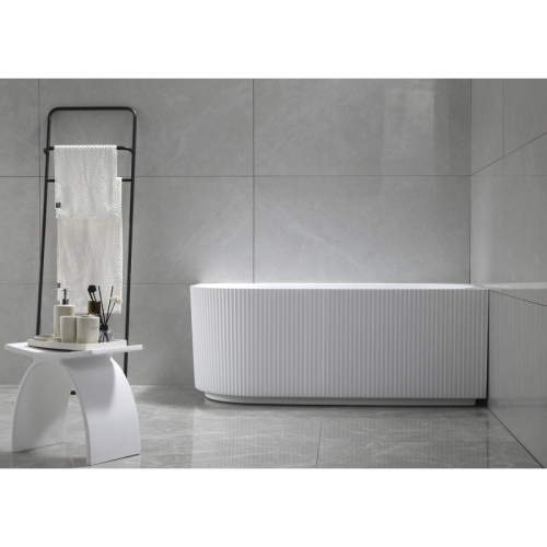 Aqualine E1015G TIBERA STRIP R narożna wanna stojąca 170x80cm biały