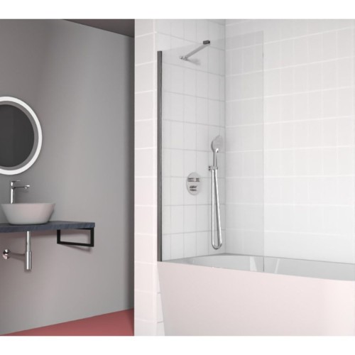 Aqualine 6590150 Parawan wannowy 900x1500mm szkło czyste