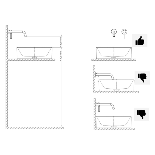 Sapho UT110 ULTRAMIX bateria podtynkowa umywalkowa 2-elementowea główka 10cm chrom