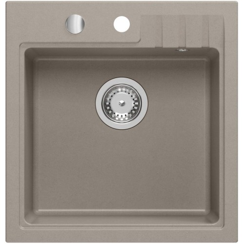 Sapho GR1042 Zlewozmywak granitowy jednokomorowy 50x52cm taupe