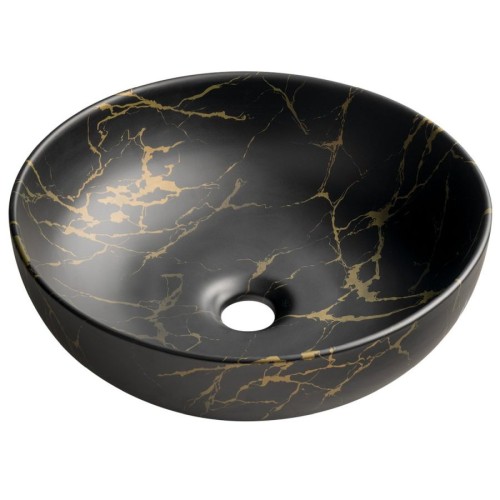 Sapho AR435PT Rondane umywalka ceramiczna nablatowa średnica 41cm marmur portoro