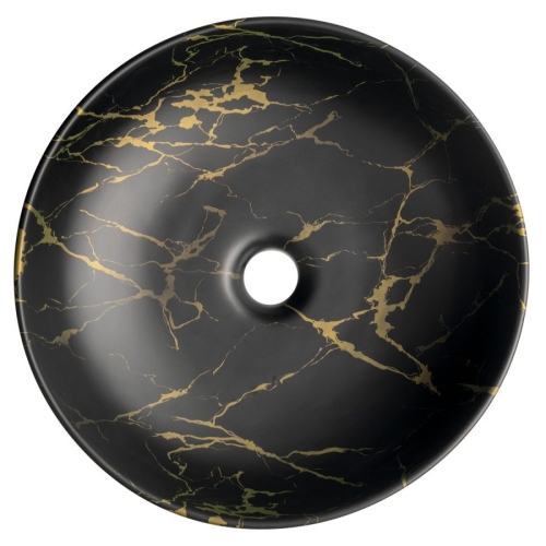 Sapho AR435PT Rondane umywalka ceramiczna nablatowa średnica 41cm marmur portoro