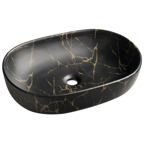 Sapho CA590PT Caleo umywalka ceramiczna nablatowa 60x42cm marmur portoro