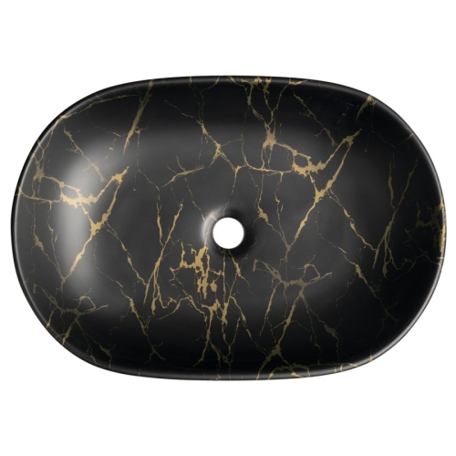 Sapho CA590PT Caleo umywalka ceramiczna nablatowa 60x42cm marmur portoro