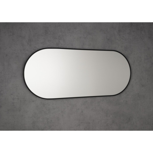 Sapho AWB1250 AROWANA lustro owalne w ramie 120x50cm czarny mat