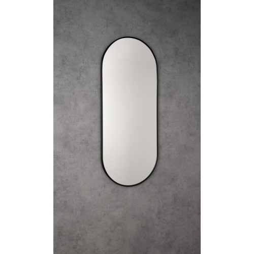 Sapho AWB1250 AROWANA lustro owalne w ramie 120x50cm czarny mat