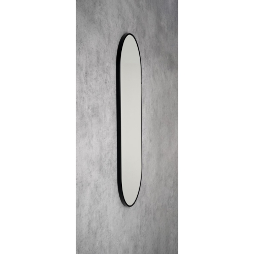 Sapho AWB1250 AROWANA lustro owalne w ramie 120x50cm czarny mat